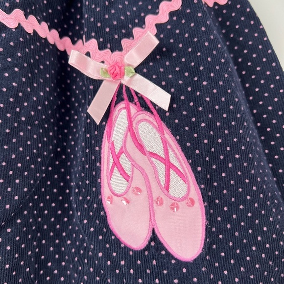 Rare, Too! Polka Dot Ballet Ballerina Dancer Jumper Dress Girls 24M - Picture 2 of 6